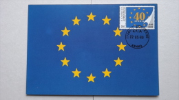 Griechenland 1727 A Maximumkarte MC/MK, ET, Flagge Des Europarats, Zahl „40“ - Tarjetas – Máximo