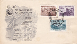 Buenos Aires 1958 - FDC Pro Damnificados Por La Inundacion - Inondation - FDC