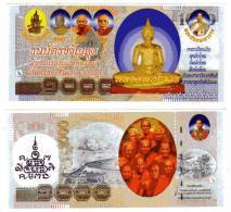 BILLET DE TEMPLE - THAILANDE - MOINE - STATUE DE BOUDDHA - Thaïlande