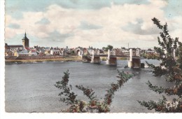 CPSM JARGEAU  VUE SUR LA VILLE ET LA LOIRE - Jargeau