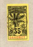 DAHOMEY : Palmier   : Série Coloniale, Avec Dahomey En Rouge Dans Le Cartouche - - Usati