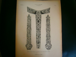 PLANCHE L ART ET L INDUSTRIE   ORNEMENTS GRAVES DE PLASTRON ET DE PERTUISANE  ANNEE 1882 - Andere Pläne