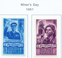 ROMANIA - 1951 Miners Day Mounted Mint - Neufs