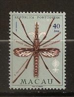Macao Portugal 1962 N° 398 ** Santé, Paludisme, Malaria, Insectes, Moustiques, Médecine, Anophèle, Serpent, Caducé - Ongebruikt