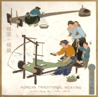 KOREAN Traditional Weawing - By Kim Hong Do ( 1745 - 1816), 3 Scans - Arte Asiático