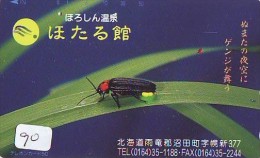 Télécarte JAPON * TELEFONKARTE JAPAN (90) INSECTE * Scarabée * BEETLE INSECT Phonecard * KEVER * - Otros & Sin Clasificación