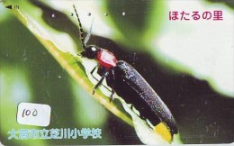 Télécarte JAPON * TELEFONKARTE JAPAN (100) INSECTE * Scarabée * BEETLE INSECT Phonecard * KEVER * - Altri & Non Classificati