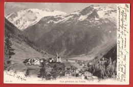 YTrien-10 Trient, Vue Générale.   Précurseur.  Cachet Trient  Et Le Locle 1903 - Trient