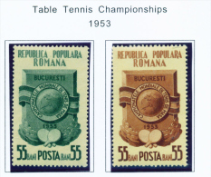 ROMANIA - 1953 Table Tennis Mounted Mint - Neufs