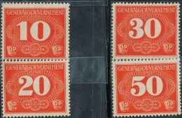 CE1835 Poland General Government 1940 Digital Official Stamp 4v MNH - Gouvernement Général