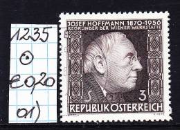6.5.1966 -  SM  "10. Todestag V. Dr. H.c. Josef Hoffmann"  O  Gestempelt  - Siehe Scan (1235o 01-21) - Oblitérés