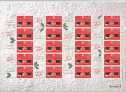 2000 Smilers Sheet, Seasons Greetings. 19p Robin Bird MNH, Great Britain, United Kingdom, England, - Smilers Sheets