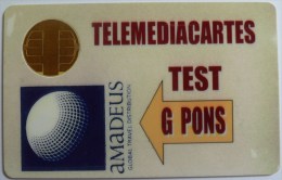 FRANCE - Telemediacartes Test Card - G Pons - 3 Pieces Made - VERY RARE - Errors And Oddities