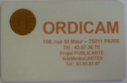FRANCE - Telemediacartes S.A - Ordicam - Test / Demo Smart Card - Bull - Interne Telefoonkaarten
