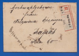 Rumänien; Brief 10 + 25 Filler Magyar Posta 1905 Einschreiben / Recommande / Registered Von Nagyvarad Oradea Nach Zagreb - Transsylvanië