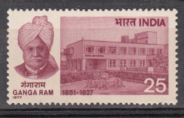 INDIA, 1977,  50th Death Anniversary Of Sir Ganga Ram , Social Reformer, Hospital, MNH, (**) - Neufs