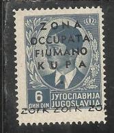 OCCUPAZIONI ITALIANE ITALY ITALIA ZONA FIUMANO KUPA 1941 SOPRASTAMPATO OVERPRINTED 6 D MNH - Fiume & Kupa