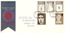 Great Britain 1969  H.R.H. The Prince Of Wales  FDC (Cancelled Glasgow) - 1952-1971 Pre-Decimal Issues