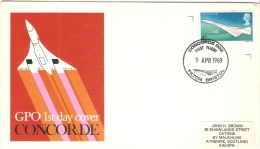 Great Britain 1969  Concorde  First Flight Cover (Cancelled Filton, Bristol) - Briefe U. Dokumente