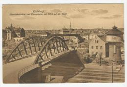 Saxe          Radeberg        EisenbahnBrücke Und Wasserturm Mit Blick Auf Die Stadt - Radeberg