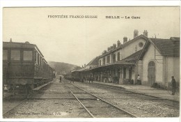 Carte Postale Ancienne Delle - La Gare - Chemin De Fer - Delle