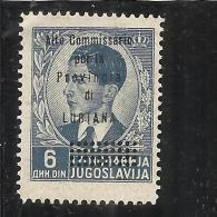 LUBIANA 1941 ALTO COMMISSARIATO 6d MNH - Lubiana