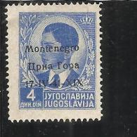 OCCUPAZIONE ITALIANA ITALY ITALIA MONTENEGRO 1941 SOPRASTAMPATO OVERPRINTED 4 D MNH - Montenegro