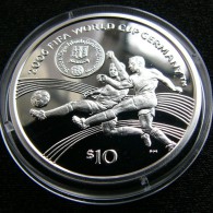 British Virgin Isl. 10 $ 2004 World Football Cup Soccer 2006 Silver - Jungferninseln, Britische