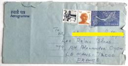 AEROGRAMME INDE INDIA GANDHI . 1992 . ENTIER POSTAL  ASIE POSTE AERIENNE - Aerogramme