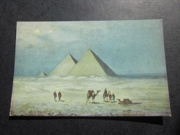 CPSM: Égypte Égypt Le Caire Cairo Les Pyramides , Les Sphinx Et Autres Chameau Dans Le Désert - Pyramiden