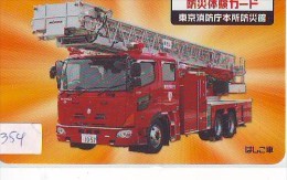 Télécarte JAPON * Pompiers Feuerwehr (354) PHONECARD JAPAN * Fire Brigade  Brandweer Brigada De Fuego Vigili Del Fuoco - Pompieri