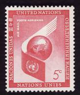 Nations Unies New York   1957-59 -  PA 5  -    NEUF* - Posta Aerea