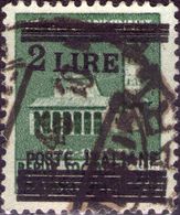 VARIETA LUOGOTENENZA 1945 - COLORE VERDE ESTESO SUI BORDI LATERALI + SOPRASTAMPA SPOSTATA IN BASSO E A DESTRA - Used