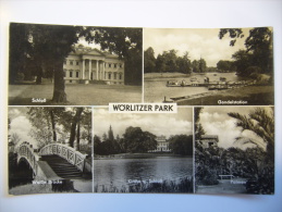 Wöerlitzer Park: Schloss Gondelstation Weisse Brücke Kirche Palmen Five Pics 1966 Used - Woerlitz