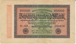 Germany #85 20,000 Marks 1923 Banknote Currency - 20000 Mark