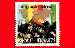 BRASILE - USATO - 1974 -  Immigrazione Italiana - 2.50 - Oblitérés