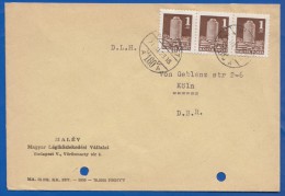 Ungarn; Brief 1971 Magyar Legiposta Malev; Stempel Deutsche Lufthansa Köln - Lettres & Documents