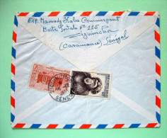 French West Africa - Senegal 1955 Cover To France - Chimpanzee Monkey - Djenna Mosque - Cartas & Documentos