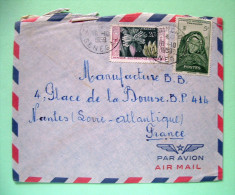 French West Africa - Senegal 1959 Cover To France - Woman Of Mauritania - Fruits Banana - Cartas & Documentos