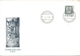 FINLANDE. N°882 Sur Enveloppe 1er Jour (FDC) De 1983. Armoiries Nationales. - Briefe U. Dokumente