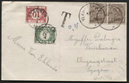 TAXE 5+10c Obl. SYNGHEM S/carte Postale De VLAMERTINGHE 1921 (365bis) - Brieven En Documenten