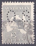 Australia 1915 Kangaroo 2d Grey 3rd Wmk Perf OS Used  - - Usados