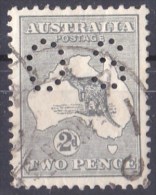 Australia 1913 Kangaroo 2d Grey 1st Wmk Perf Small OS Used - Oblitérés