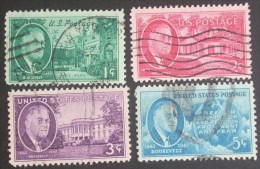 1c Blue Green ROOSEVELT AND HYDE PARK ENTRANCE FRANKLIN DELANOR ROOSEVELT ISSUE Rotary Press Printing - Perf. 11 X 10 ½ - Usados