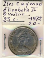 PIECE MONNAIE 25 CENTS  ILES CAIMANS  # ELISABETH II 1972 - Kaaiman Eilanden