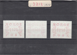 Noorwegen Automatenmarken 2 Waarden 1.75Kr;2,00 Kr;2.50 Kr - Machine Labels [ATM]