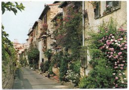 CP, 06, ANTIBES, La Rue Du Haut Castelet, Voyagé En 1985, Ed : ELBE - Antibes - Oude Stad