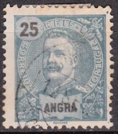 ANGRA  (Açores) - 1897,  D. Carlos I.  25 R.    D. 11 3/4 X 12  (o)   MUNDIFIL  Nº 18 - Angra