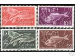 Spain Sahara Edifil # 116/119 ** MNH Set Peces / Fish - Sahara Spagnolo