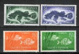 Spain Sahara Edifil # 108/111 ** MNH Set Peces / Fish - Sahara Español